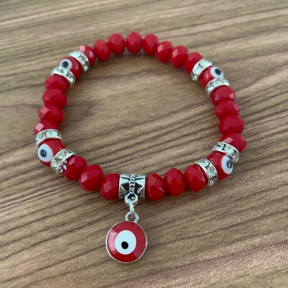 Evil Eye Stretch Bracelet Set - Turkish Protection Jewelry With Natural Beads For Good Luck & Spiritual Safety